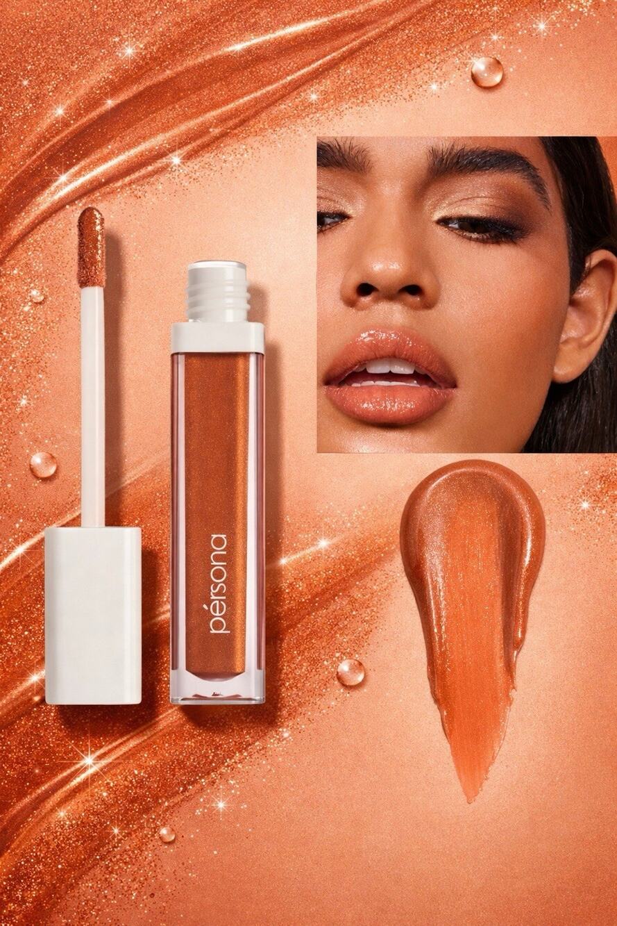 persona - Lip Gloss - Shade Honey Gloss - Vegan & Gluten Free - 6 mL
